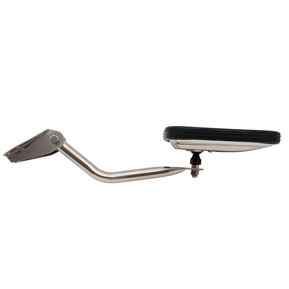 Manual Mirror for 1959-1983 CJ5 6.75"x6.75" Stainless Steel-Windshield Hinge Mount for 1959-1975 CJ6 for 1976-1986 CJ7 for 1981-1986 Scrambler for 1987-1995 Wrangler for 1959-1966 DJ3 Set CH1320147