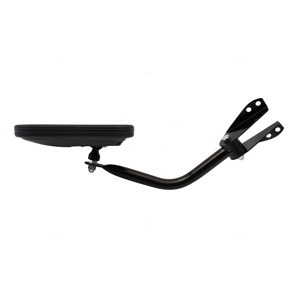 Brock Replacement Passenger Side Black Manual Mirror Windshield Hinge Mounted Compatible with 1987-1994 Wrangler 55-86 CJ Series 55-82 DJ Series CH1321146