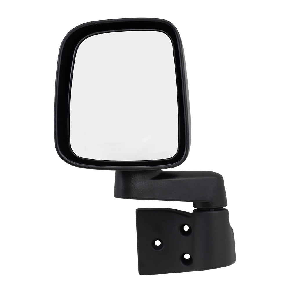 Brock Replacement Driver Manual Side View Mirror Textured Black Compatible with 2003-2006 Wrangler 55395061AD