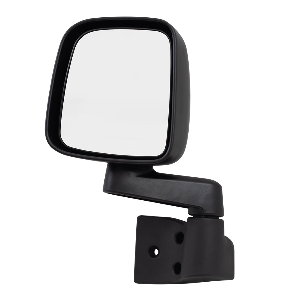 Brock Replacement Driver Manual Side View Mirror Textured Black Compatible with 2003-2006 Wrangler 55395061AD