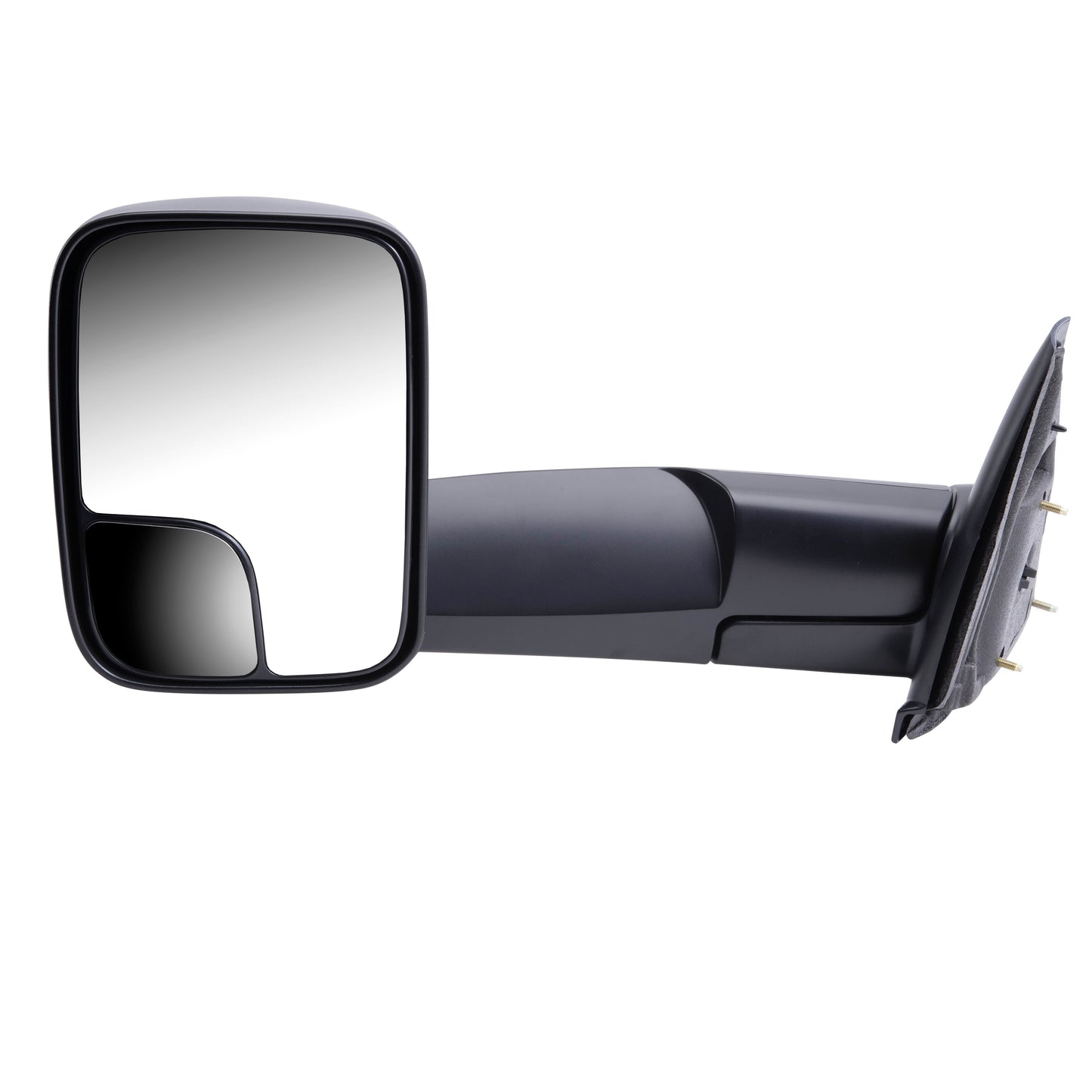 Brock Replacement Driver Manual Tow Side Mirror 7x10 Flip-Up Textured Black Compatible with 2002-2008 1500 2003-2009 2500 2003-2010 3500 Pickup Truck 55077493AN