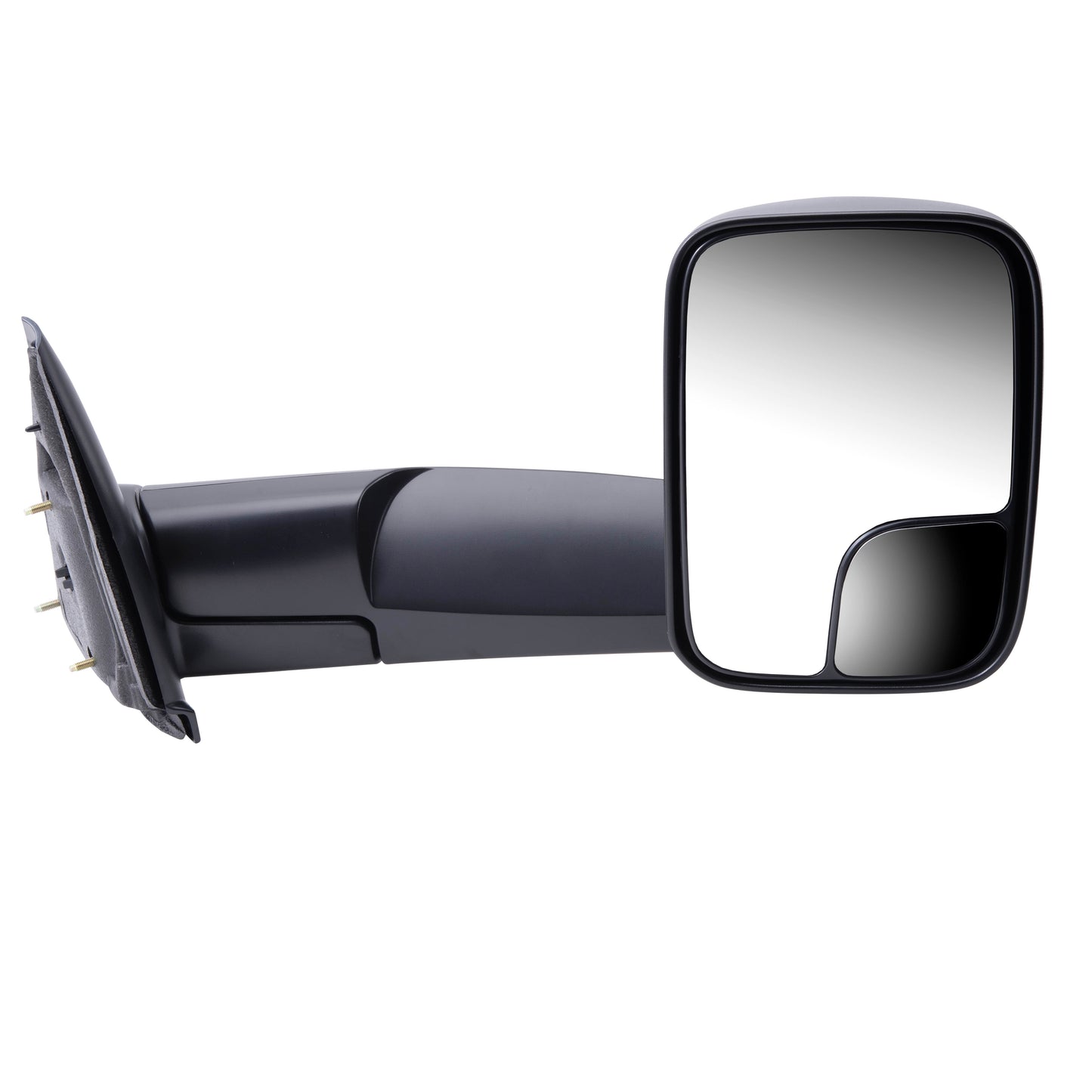 Brock Replacement Passenger Manual Side Tow Mirror 7x10 Flip-Up Textured Black Compatible with 2002-2008 1500 2003-2009 2500 2003-2010 3500 Pickup Truck 55077492AN
