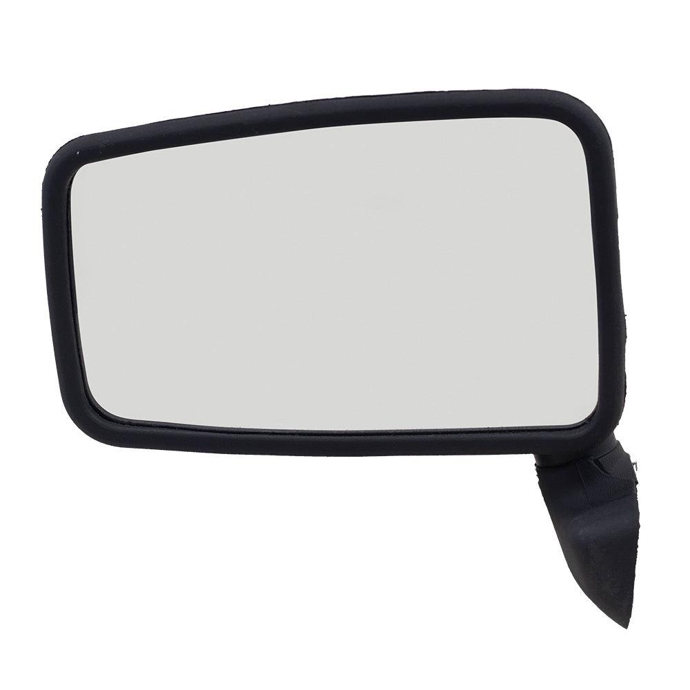 Replacement Driver Manual Side Mirror Hard Door Mounted Textured Black Compatible with Cherokee Comanche Wrangler 55027207