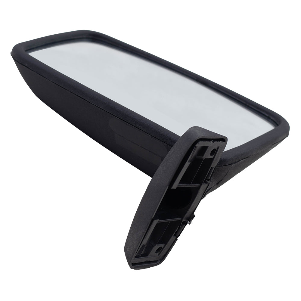 Replacement Driver Manual Side Mirror Hard Door Mounted Textured Black Compatible with Cherokee Comanche Wrangler 55027207