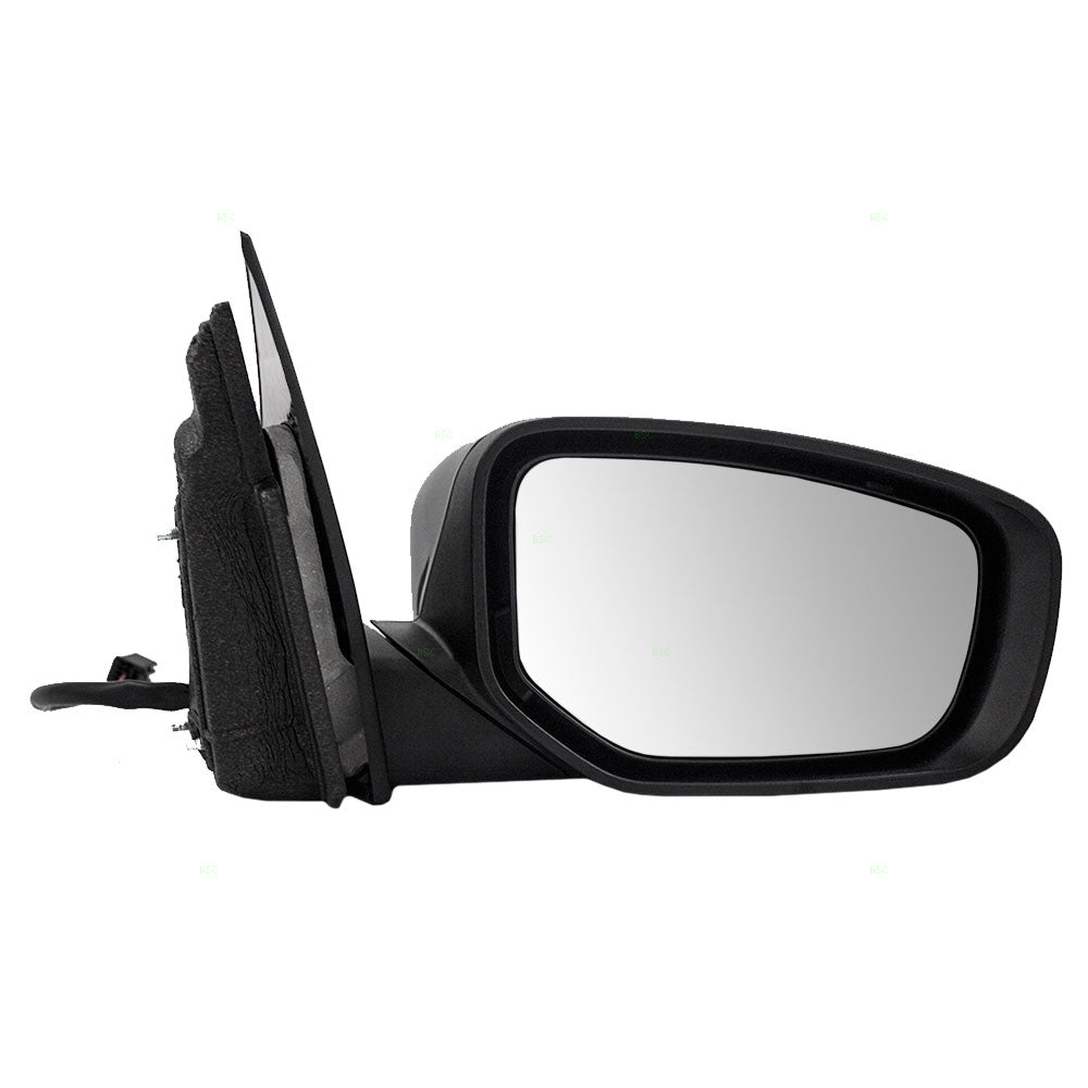 Replacement Passenger Power Side View Mirror Ready-to-Paint Black Compatible with 2013 2014 2015 Dart 1TA101X8AH