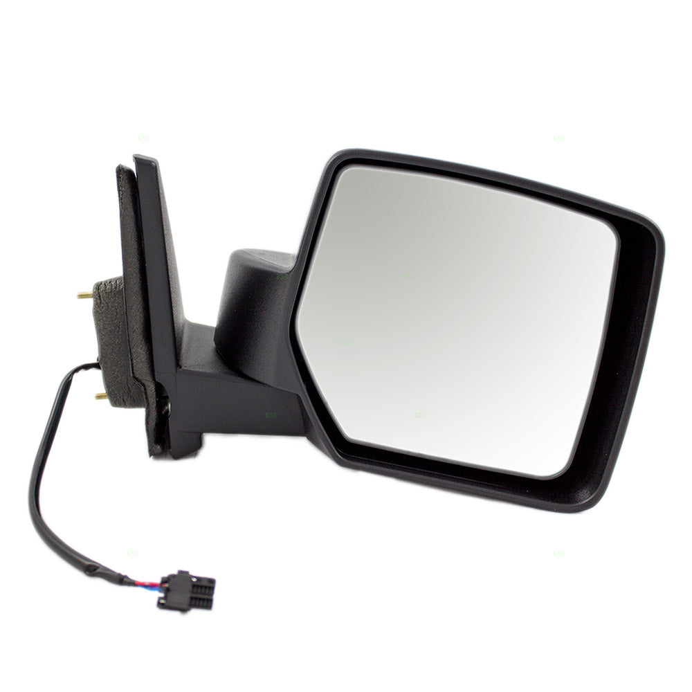 Replacement Passenger Power Side View Mirror Textured Black Compatible with 2007-2017 Patriot 5155458AG