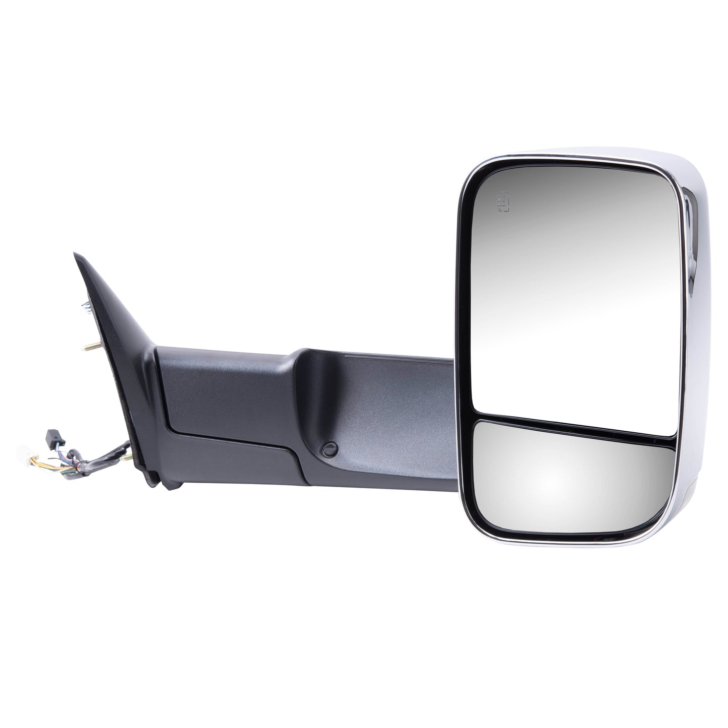 Brock Replacement Passenger Power Tow Side Flip-Up Mirror Heated Signal Puddle Lamp Memory w/ Chrome Cover Compatible with 2009-2010 1500 2010 2500 3500 2011-2012 Pickup Truck 68033734AF