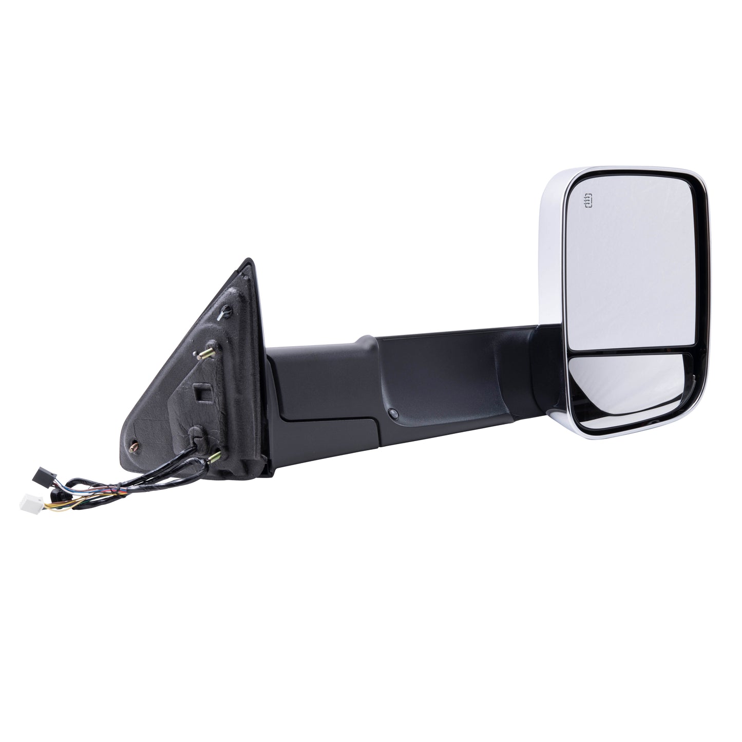 Brock Replacement Driver and Passenger Power Tow Side Mirrors Heated Signal Puddle Lamp Memory w/ Chrome Covers Compatible with 2009-2010 Pickup 2011-2012 Truck 68033735AF 68033734AF