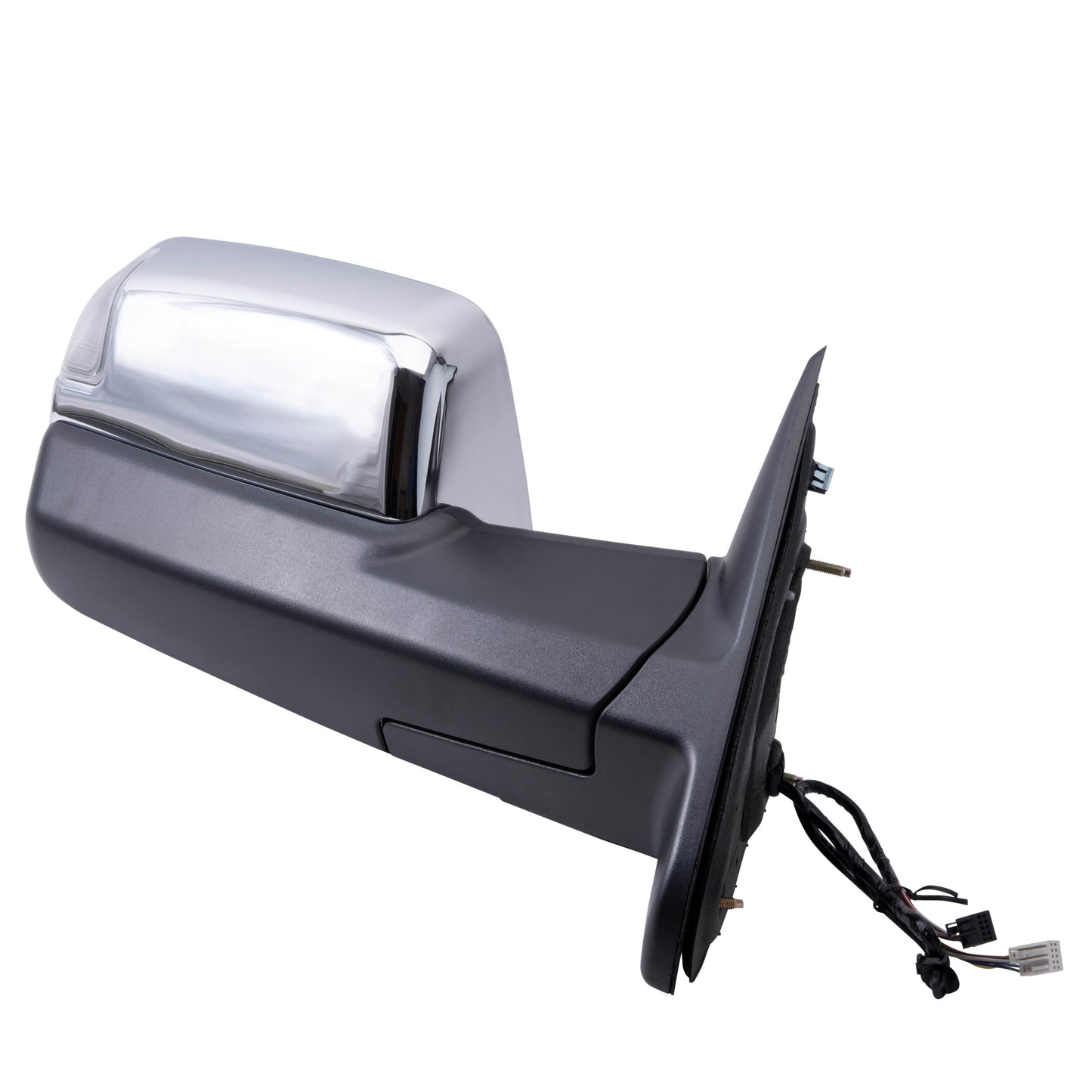 Brock Replacement Driver and Passenger Power Tow Side Mirrors Heated Signal Puddle Lamp Memory w/ Chrome Covers Compatible with 2009-2010 Pickup 2011-2012 Truck 68033735AF 68033734AF