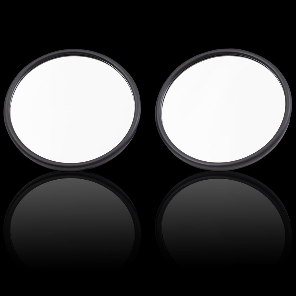 Replacement Pair Quick Release Mirrors 6" Round Set Black Upper Windshield Hinge Mounted Doorless Side Mirrors Compatible with 1987-1995 1997-2017 Wrangler 2018 Wrangler JK 1976-1986 CJ