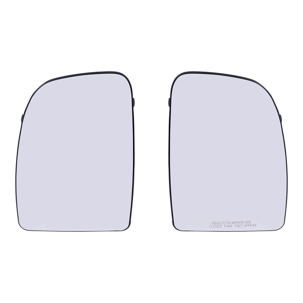 Brock Replacement Set Upper Mirror Glass with Bases Heated Compatible with 2014-2019 Promaster Van
