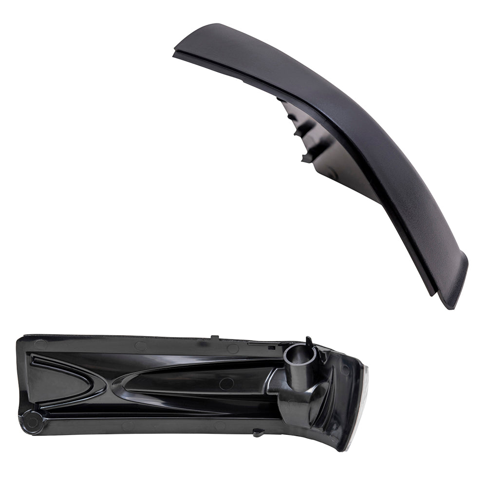 Brock Aftermarket Replacement Passenger Right Door Mirror Cover Textured Black And Turn Signal Light Set Compatible With 2015-2021 RAM Promaster City Base/ST/Tradesman