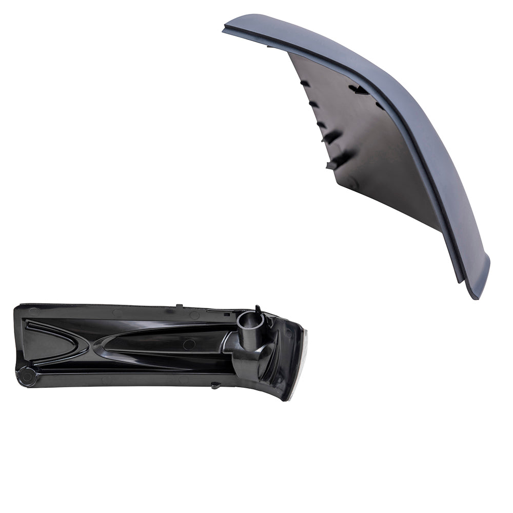 Brock Aftermarket Replacement Passenger Right Door Mirror Cover Paint To Match Gray And Turn Signal Light Set Compatible With 2015-2021 RAM Promaster City SLT/Tradesman SLT