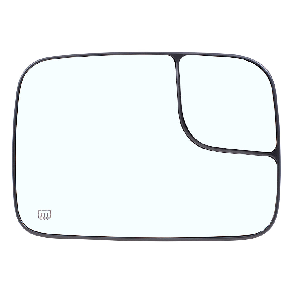Brock Replacement Driver and Passenger Side Power Tow Mirrors Glass & Base with Heat and Spotter Glass Compatible with 2002-2004 1500 & 2003-2004 2500/3500