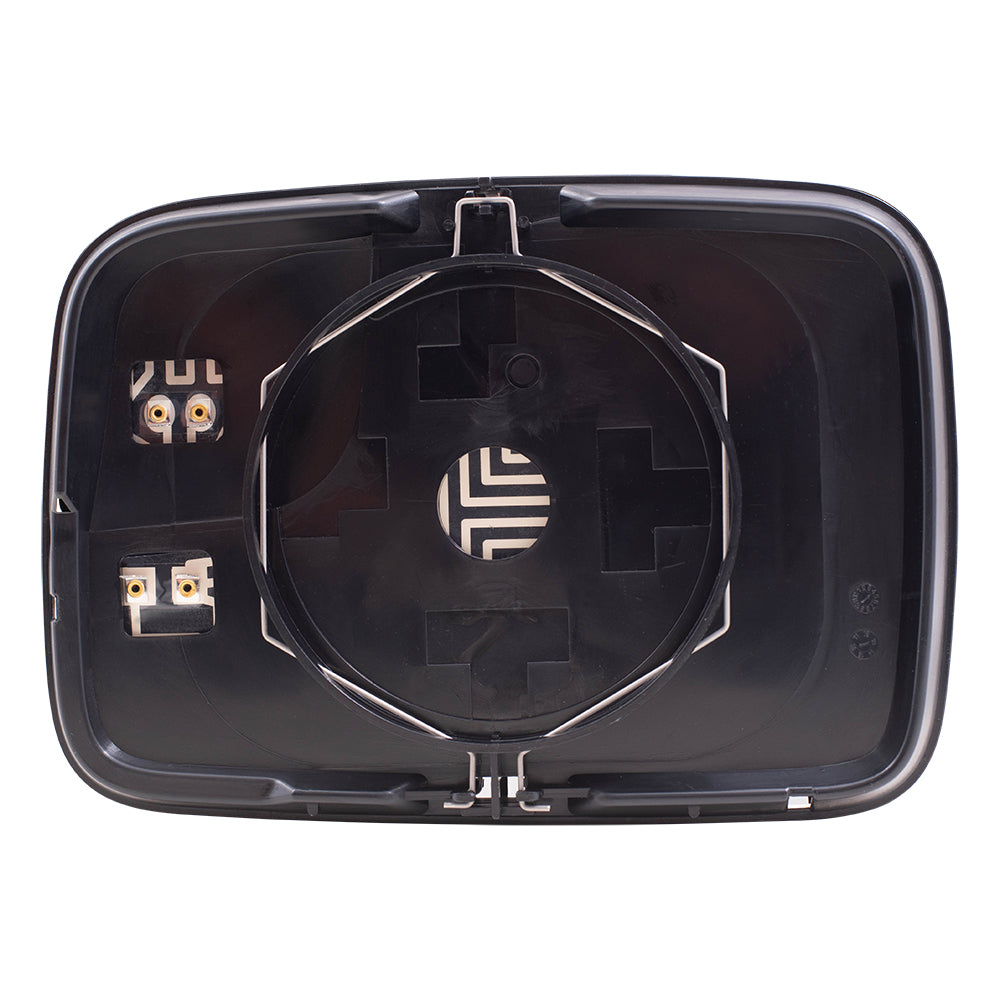Brock Replacement Driver and Passenger Side Power Tow Mirrors Glass & Base with Heat and Spotter Glass Compatible with 2002-2004 1500 & 2003-2004 2500/3500