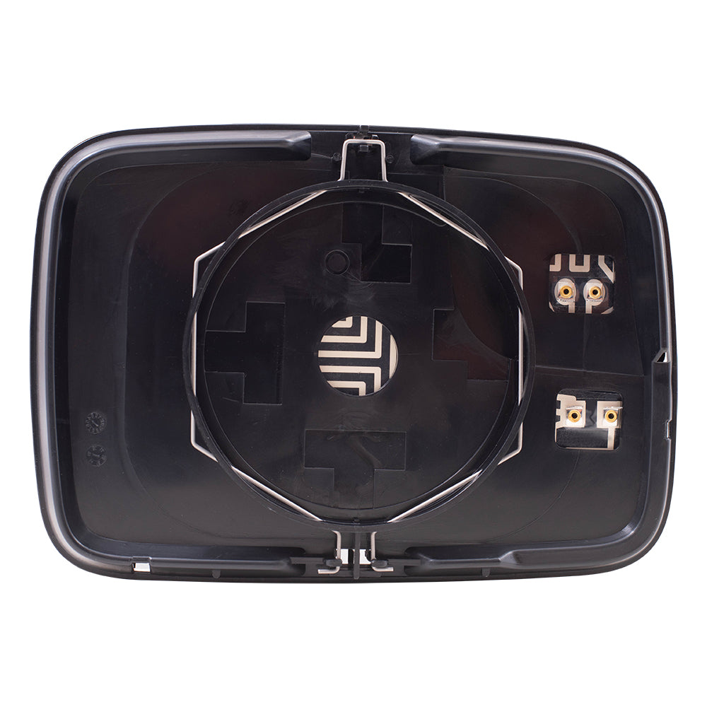 Brock Replacement Driver Side Power Tow Mirror Glass & Base with Heat and Spotter Glass Compatible with 2002-2004 1500 & 2003-2004 2500/3500