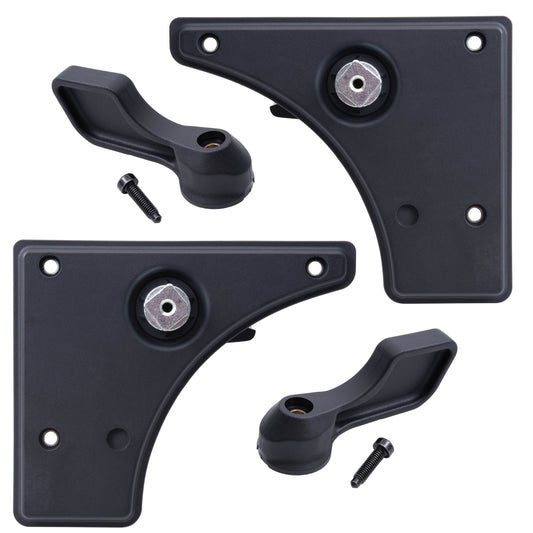 Brock 2441-0005LRC2 Aftermarket Replacement Driver Left Passenger Right Inside Sliding Side Door Handle & Bezel 4 Piece Set Textured Black Compatible With 2014-2023 RAM Promaster