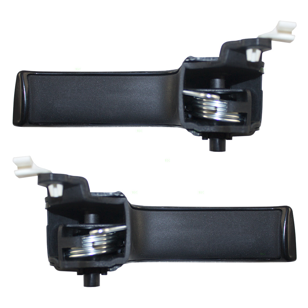 Brock Replacement Pair Set Inside Interior Front Black Textured Door Handles Compatible with & Pickup Truck 68044819AA 68044818AA