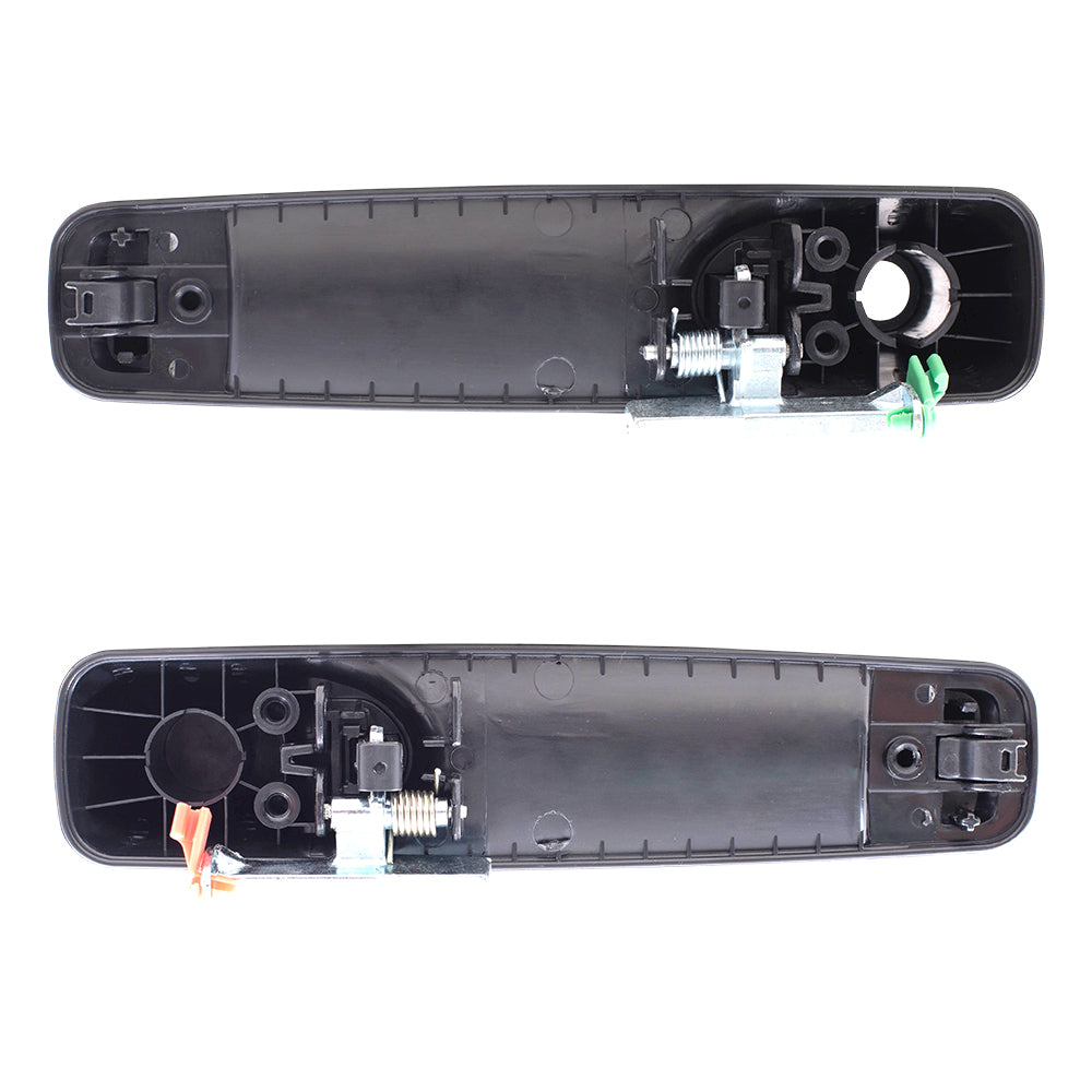 Brock Replacement Pair Set Front Outside Exterior Door Handles Textured Compatible with 2009-2010 Pickup Truck 55112383AD 55112384AD