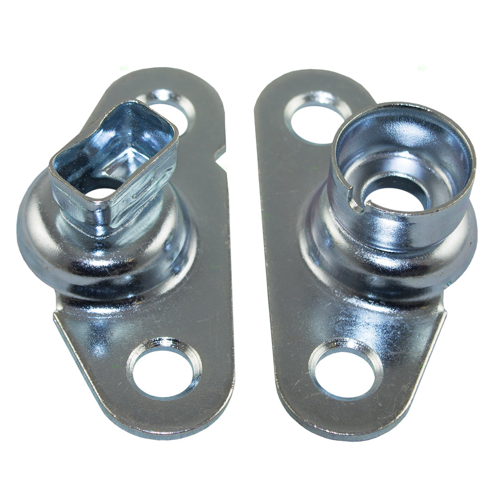 Brock Replacement Pair Set Rear Tailgate Liftgate Hinges Compatible with 2002-2008 1500 2003-2009 2500 3500 Pickup Truck 55276230AC 55276231AB