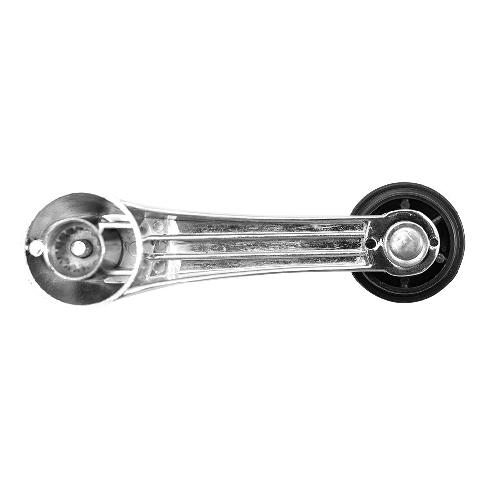 Brock Replacement Pair Set Manual Window Crank Handle Chrome w/ Black Knob Compatible with Pickup Truck SUV Van 3882764 CH1354102