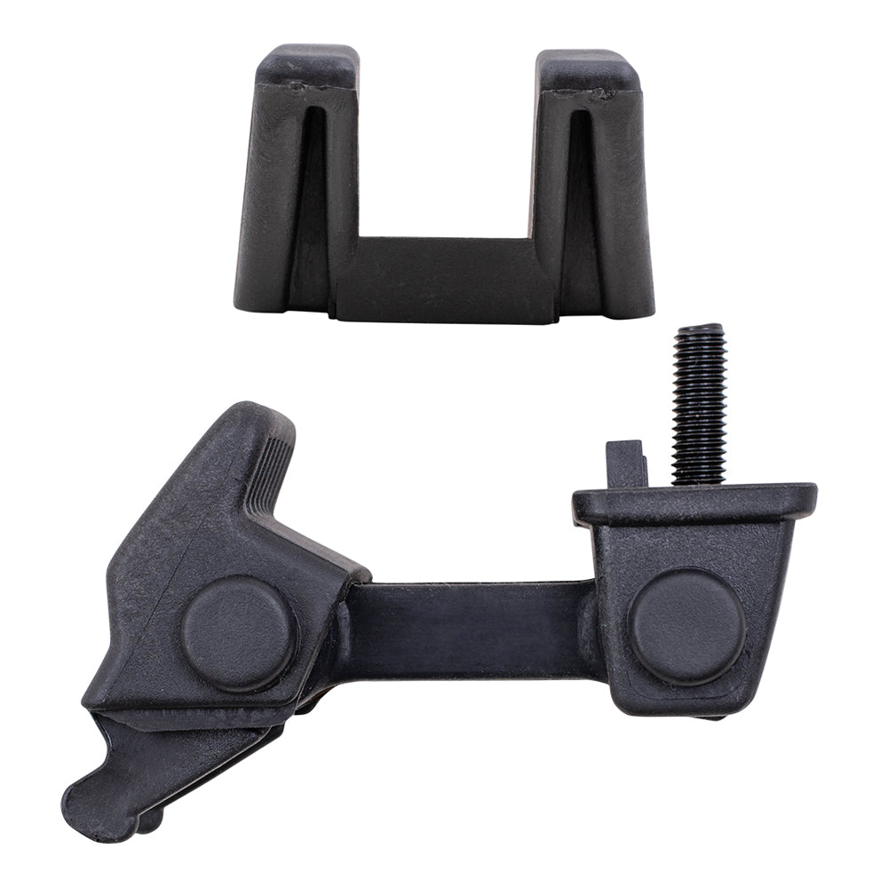 Brock Replacement 4 Piece Set Hood Latches Safety Catches with Brackets Compatible with Wrangler 55176636AD