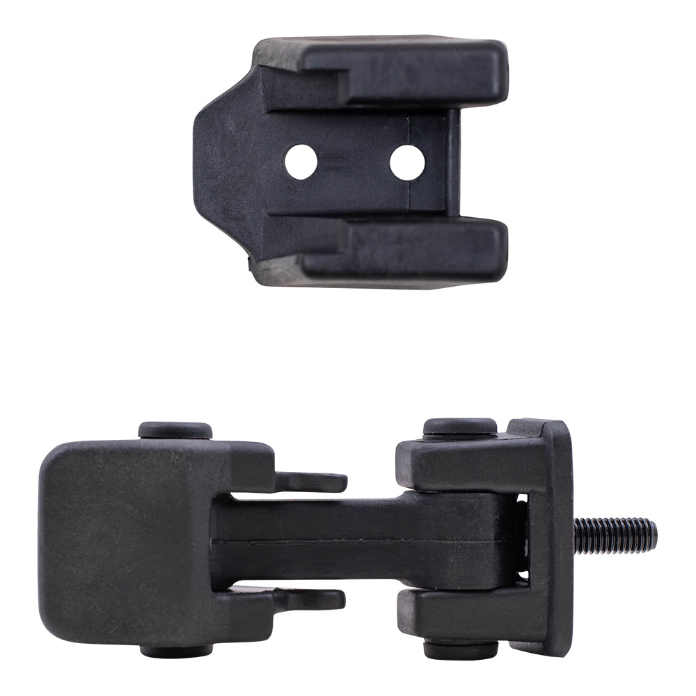 Brock Replacement 4 Pc Hood Latch Safety Catches & Brackets Set Compatible with 97-06 Wrangler