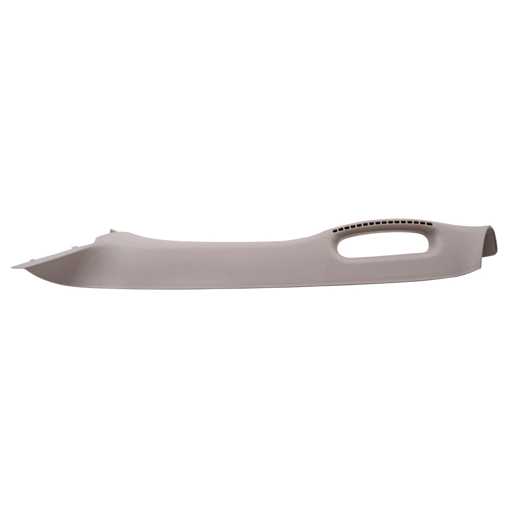 Brock Aftermarket Replacement Driver Left A Pillar Trim Panel With Pull Handle Beige Compatible With 2002-2008 Dodge Ram 1500