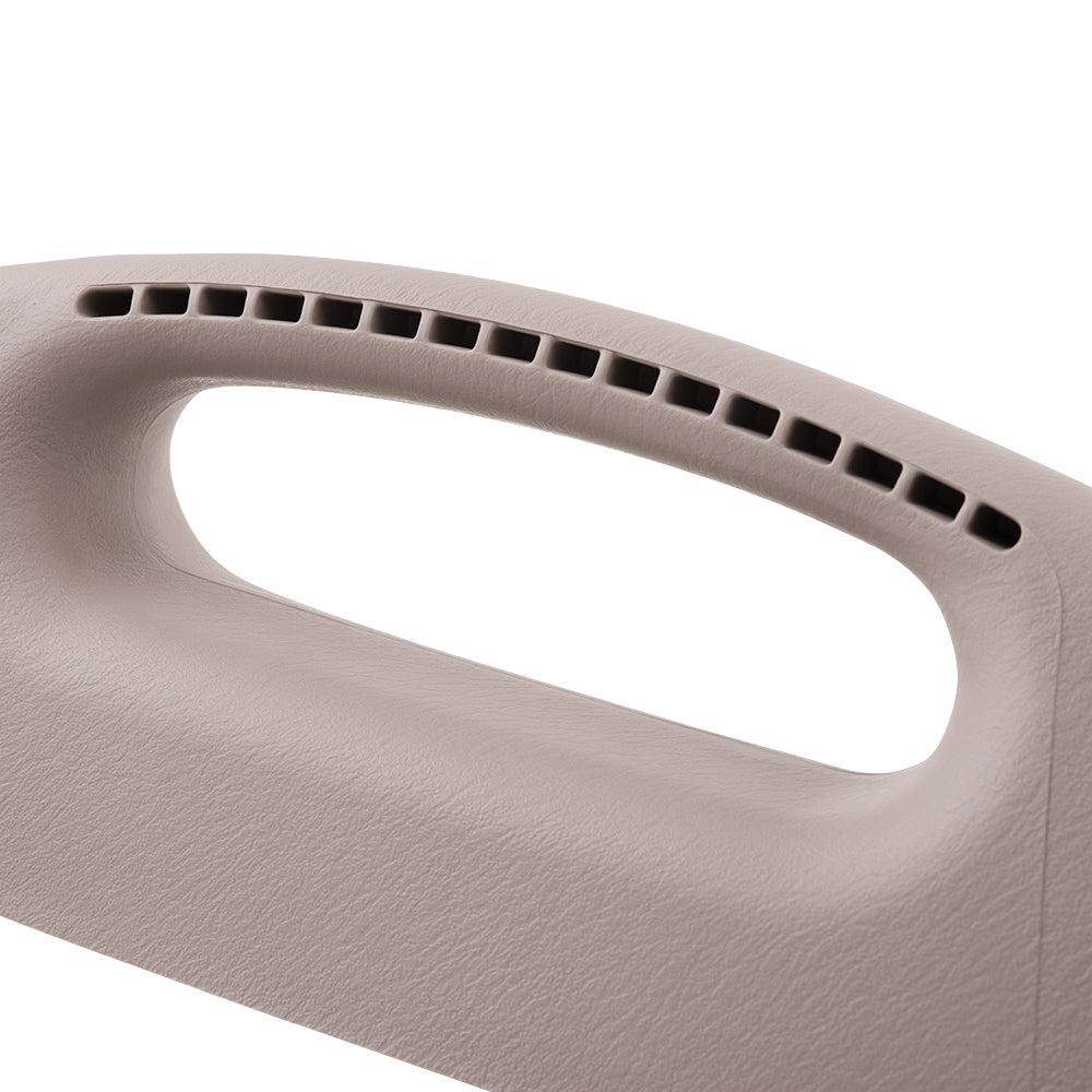 Brock Aftermarket Replacement Passenger Right A Pillar Trim Panel With Pull Handle Beige Compatible With 2002-2008 Dodge Ram 1500