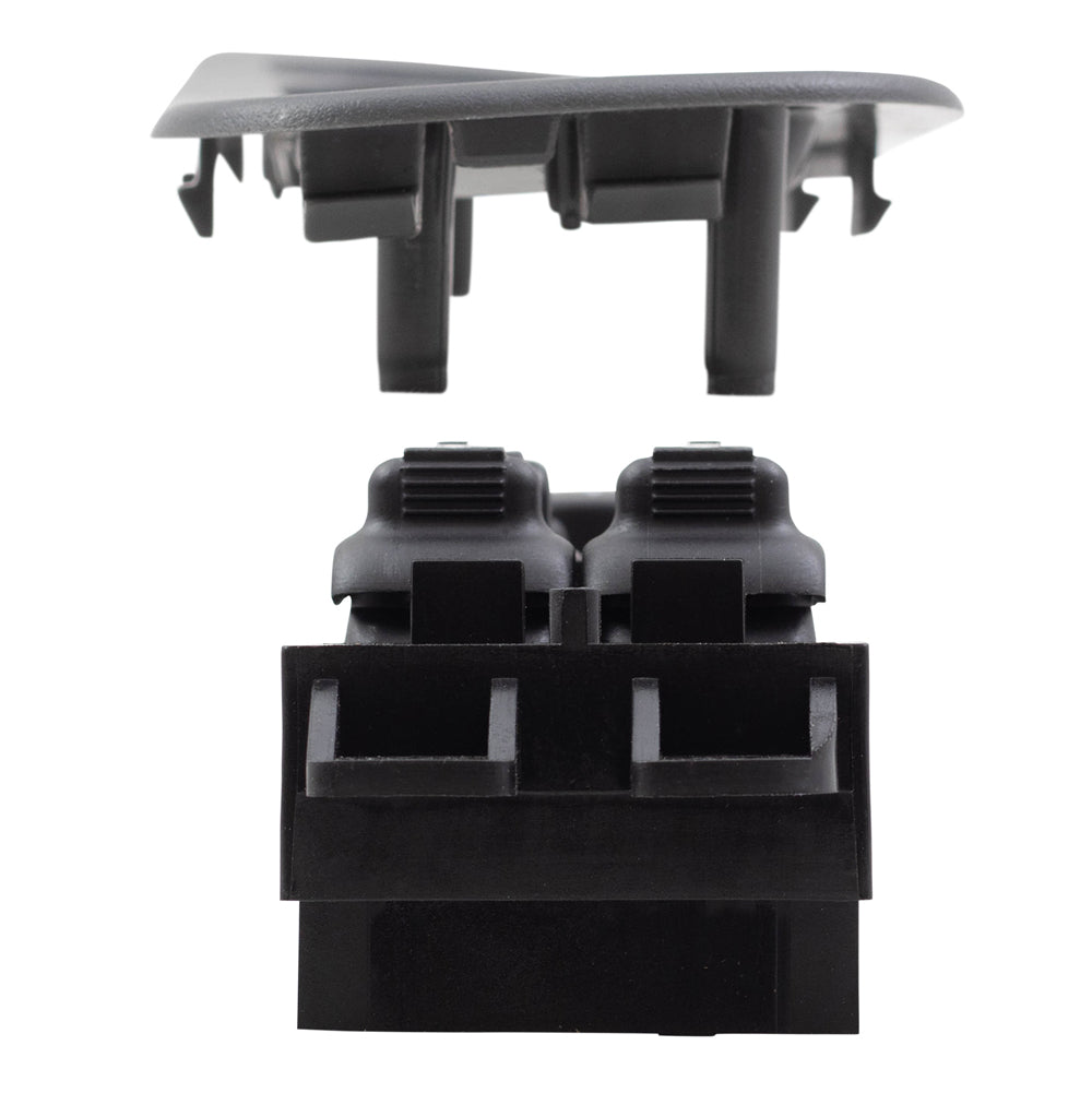 Brock Replacement Driver Front Power Window Master Switch Medium Gray Bezel Compatible with 02-05 Pickup