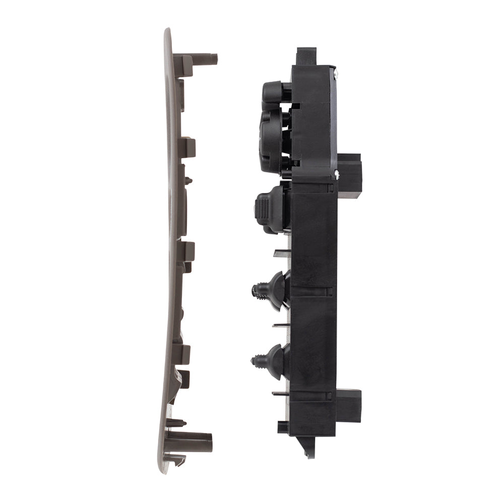 Brock Replacement Driver Front Power Window Master Switch Tan Bezel Compatible with 02-05 Pickup