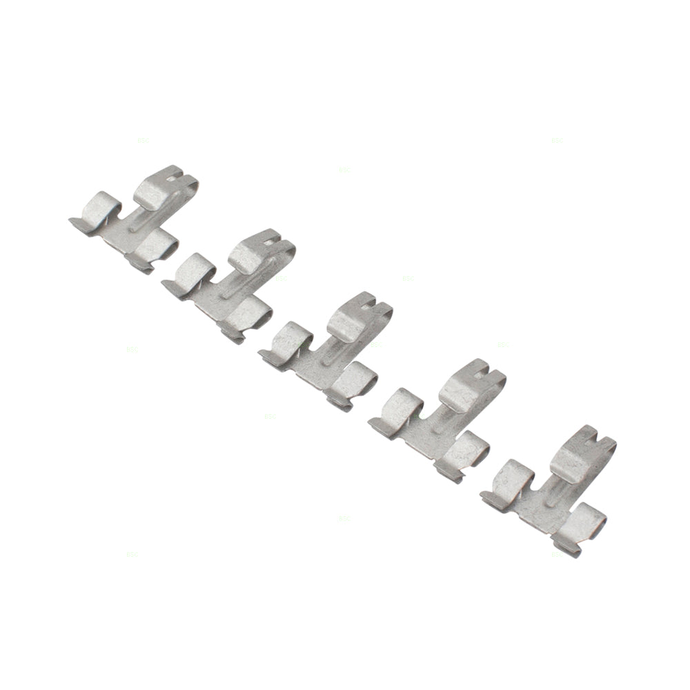 Brock Replacement 5 Piece Set Instrument Cluster Dash Panel Bezel Clips Compatible with 1500 2500 3500 Pickup Truck Durango Dakota 6504067