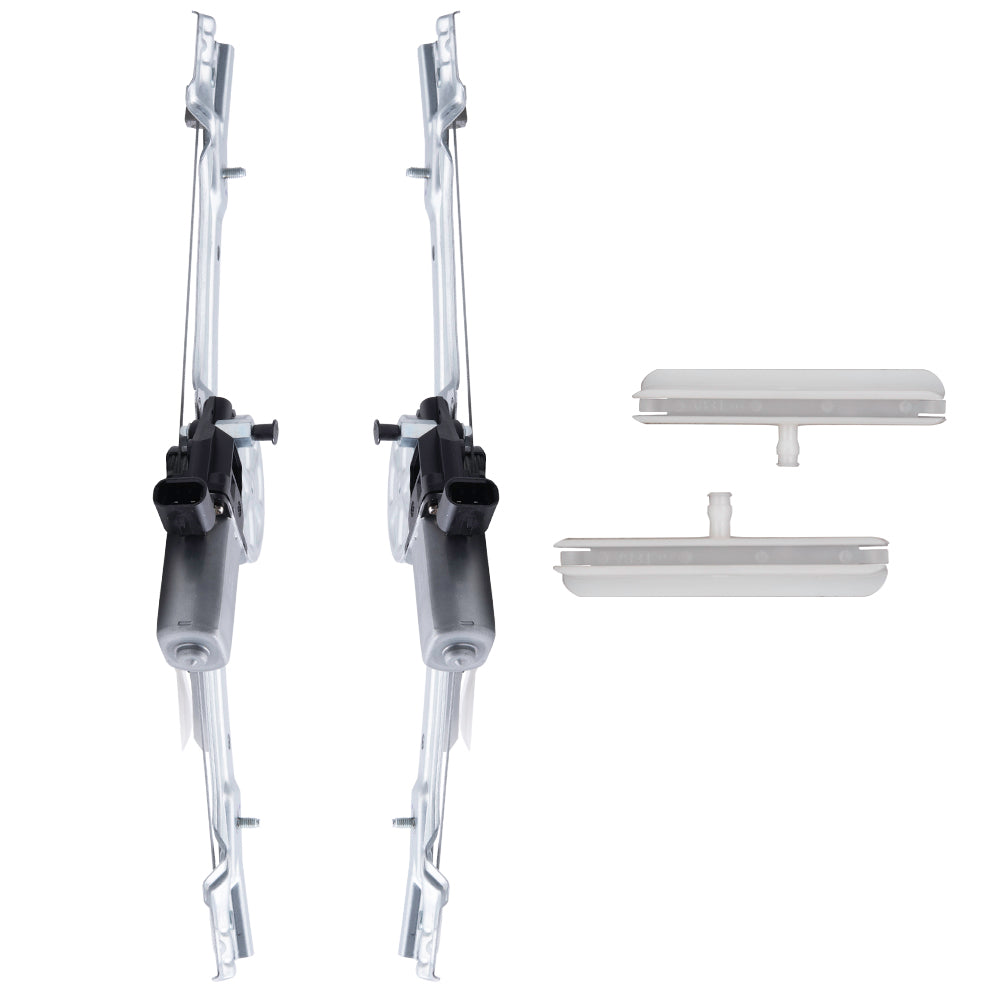 Brock 2552-0001LRC4 Power Window Regulator With Motor OE Type Glass Guide Set Compatible With 2012-2019 FIAT 500/500c 2013-2019 FIAT 500e