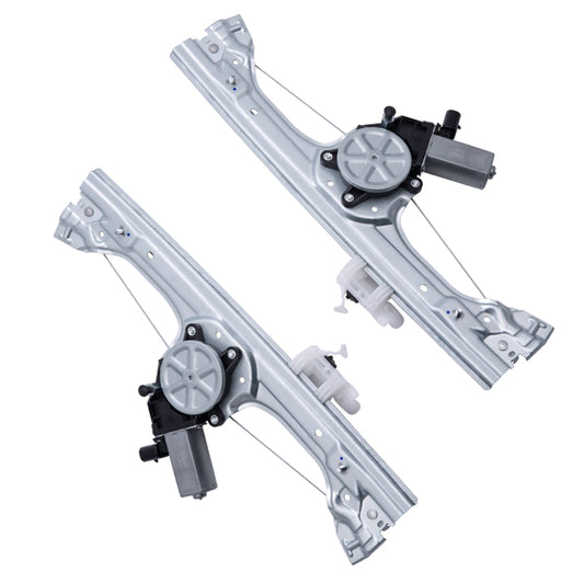 Window Regulator w/ Motor for 2012-2019 500 OE Type Plastic Glass Guide Front 68070267AE Set FI1350100