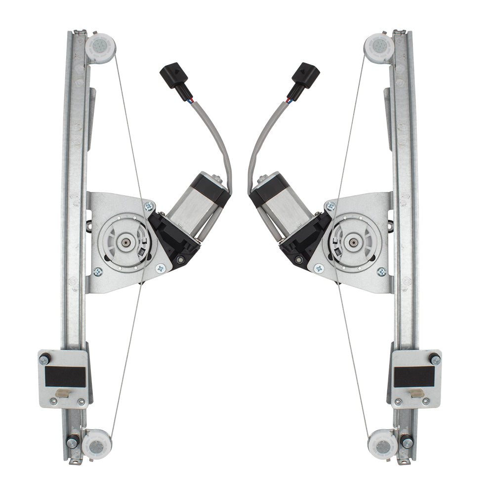 Window Regulator w/ Motor for 2016-2019 500X Upgraded Metal Glass Guide Front for 2014-2019 500L for 2012-2019 500 68070267AE Set FI1350100