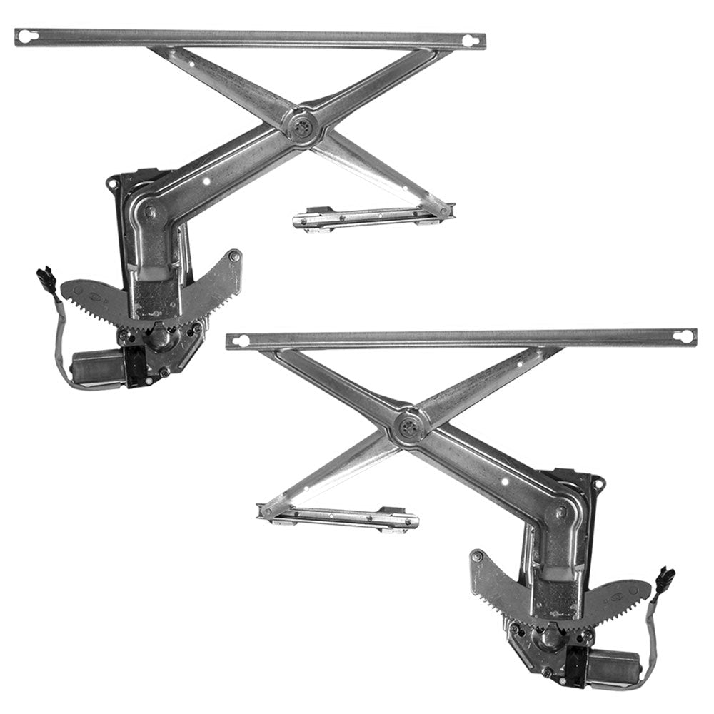 Brock Replacement Driver and Passenger Front Power Window Lift Regulators & Motor Assemblies Compatible with 94-02 Pickup Truck 55154925 55154924