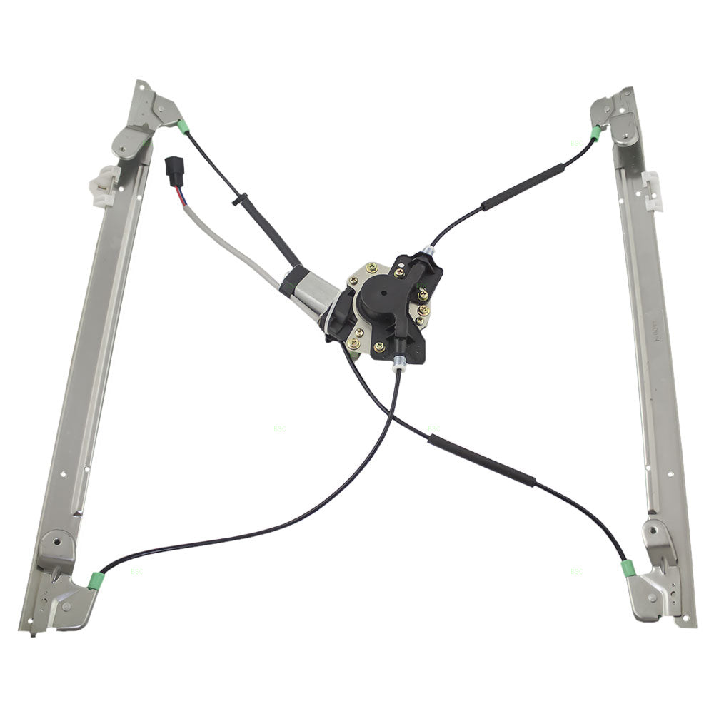 Brock Replacement Passengers Front Power Window Lift Regulator with Motor Assembly Compatible with 2001-2004 Caravan Town & Country Voyager 5135250AA