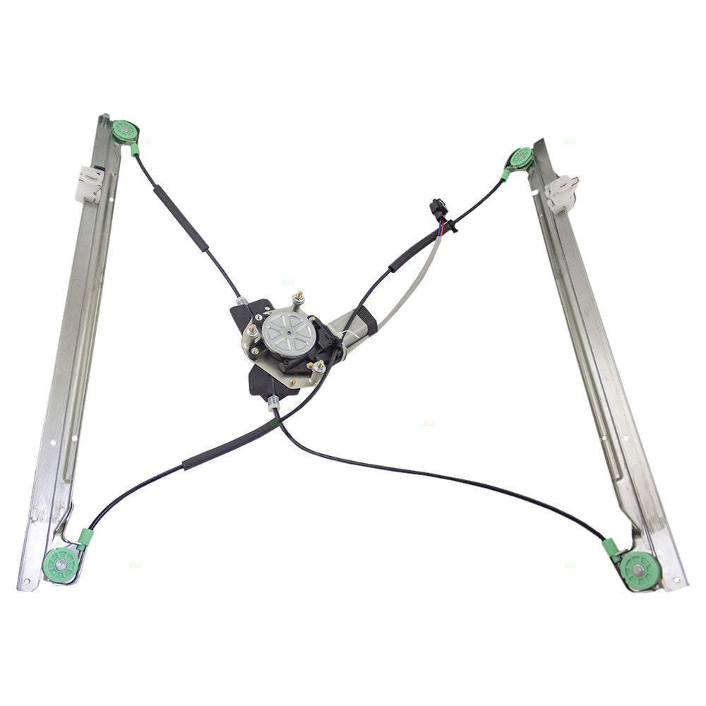 Brock Replacement Passengers Front Power Window Lift Regulator with Motor Assembly Compatible with 2001-2004 Caravan Town & Country Voyager 5135250AA
