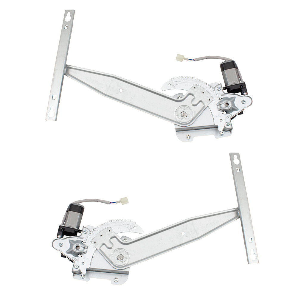 Brock Replacement Pair Set Rear Power Window Lift Regulators w/ Motors Assemblies Compatible with 04-09 Aspen Durango 55362209AC 55362208AC