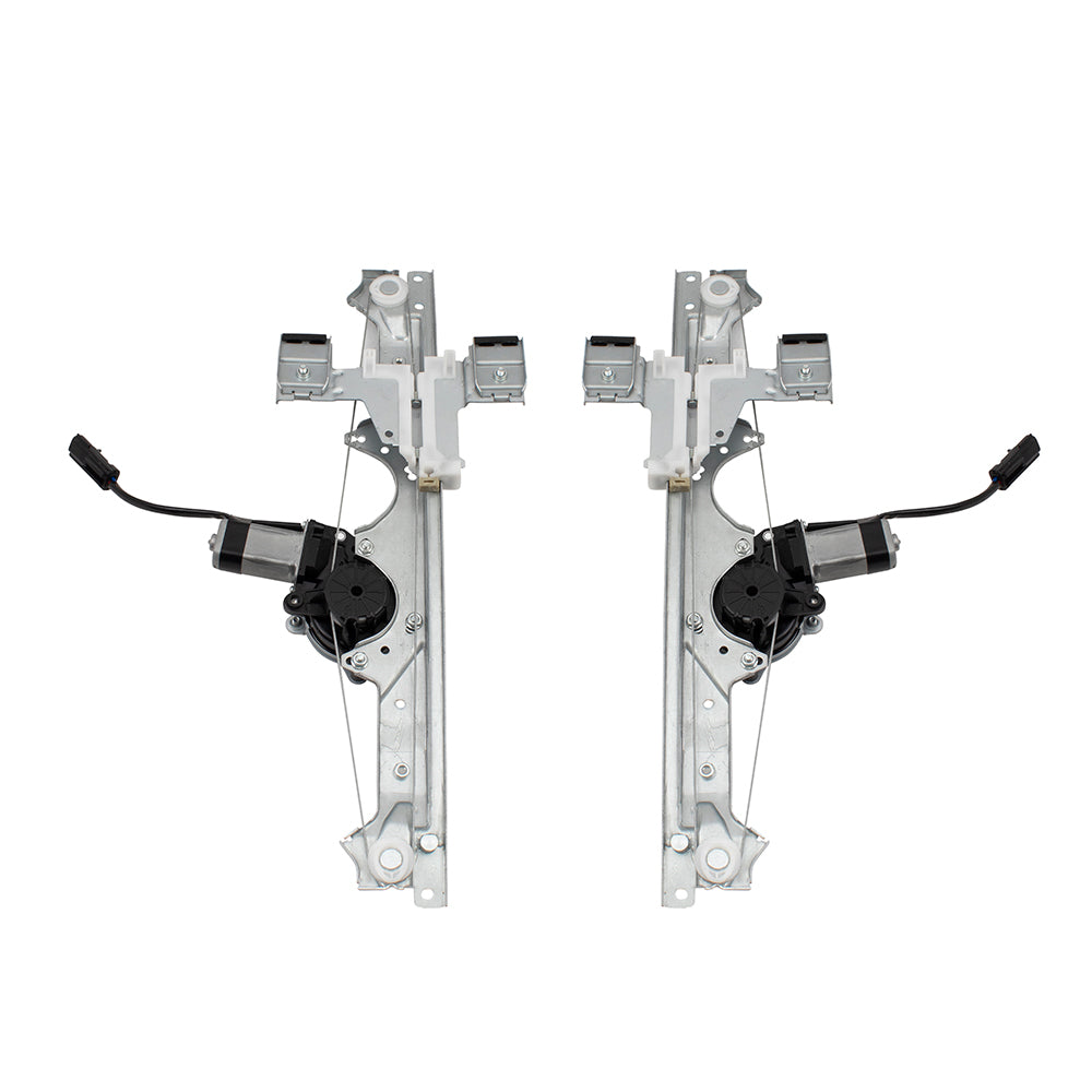 Brock Replacement Pair Set Rear Power Window Lift Regulators w/ Motors Assemblies Compatible with 05-10 Grand Cherokee 55394229AG 55394228AG