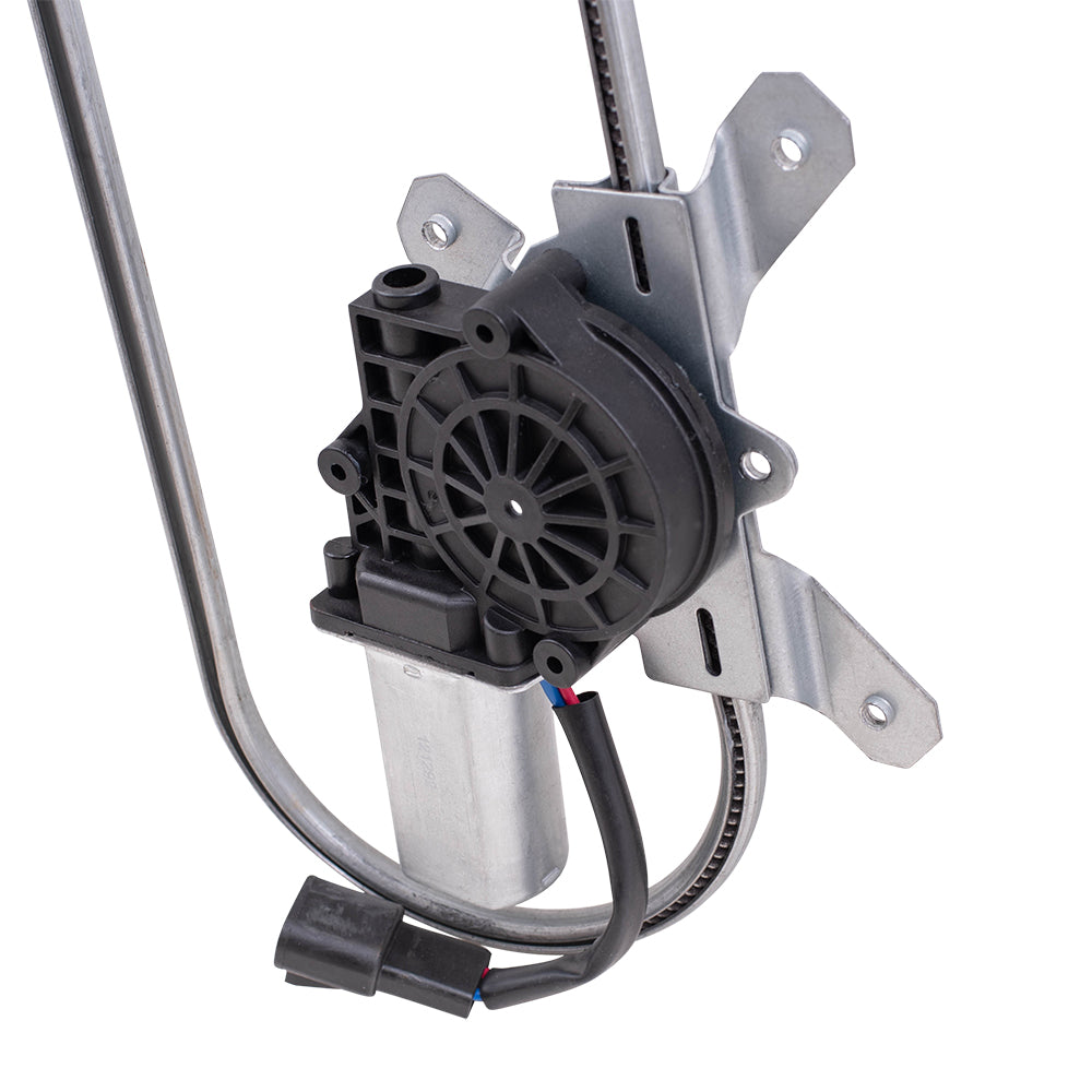Brock Replacement Front Driver and Passenger Side Power Window Regulators with Motor Compatible with 2005-2020 Trucks