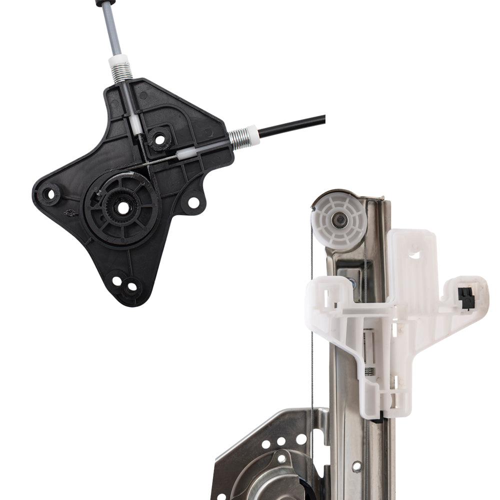 Brock Aftermarket Replacement Front and Rear Driver Left Power Window Regulator Without Motor Set Compatible With 2007-2017 Jeep Patriot
