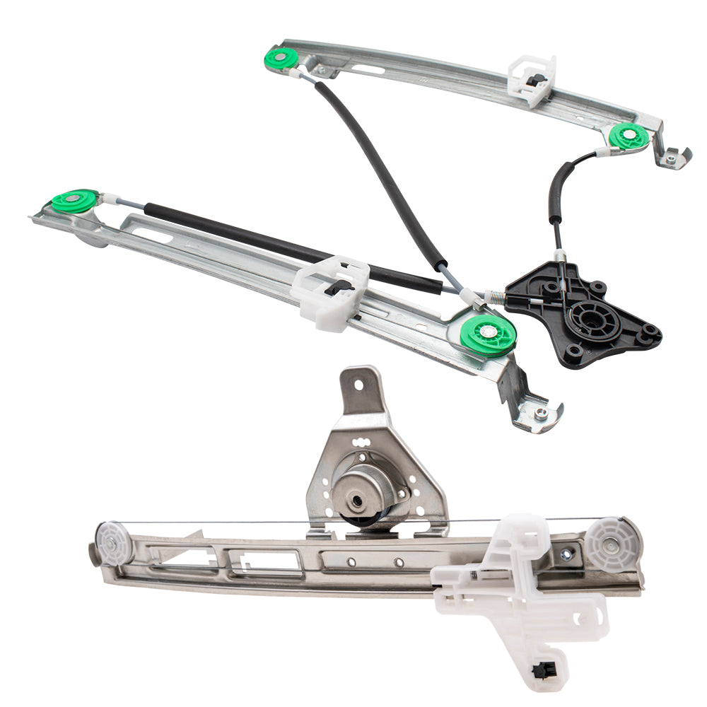Brock Aftermarket Replacement Front and Rear Driver Left Power Window Regulator Without Motor Set Compatible With 2007-2017 Jeep Patriot