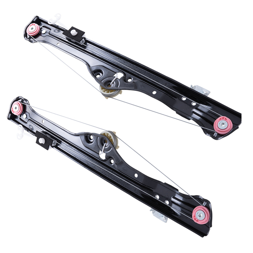 Brock 2553-0015LR Front Driver and Passenger Side Power Window Regulator Without Motor Set Compatible With 2014-2023 RAM Promaster