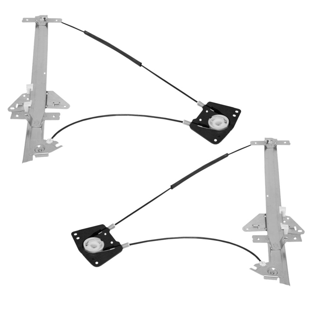 Brock Replacement Driver and Passenger Front Power Window Lift Regulators Compatible with 00-04 Durango Dakota 55256419AI 55256418AH