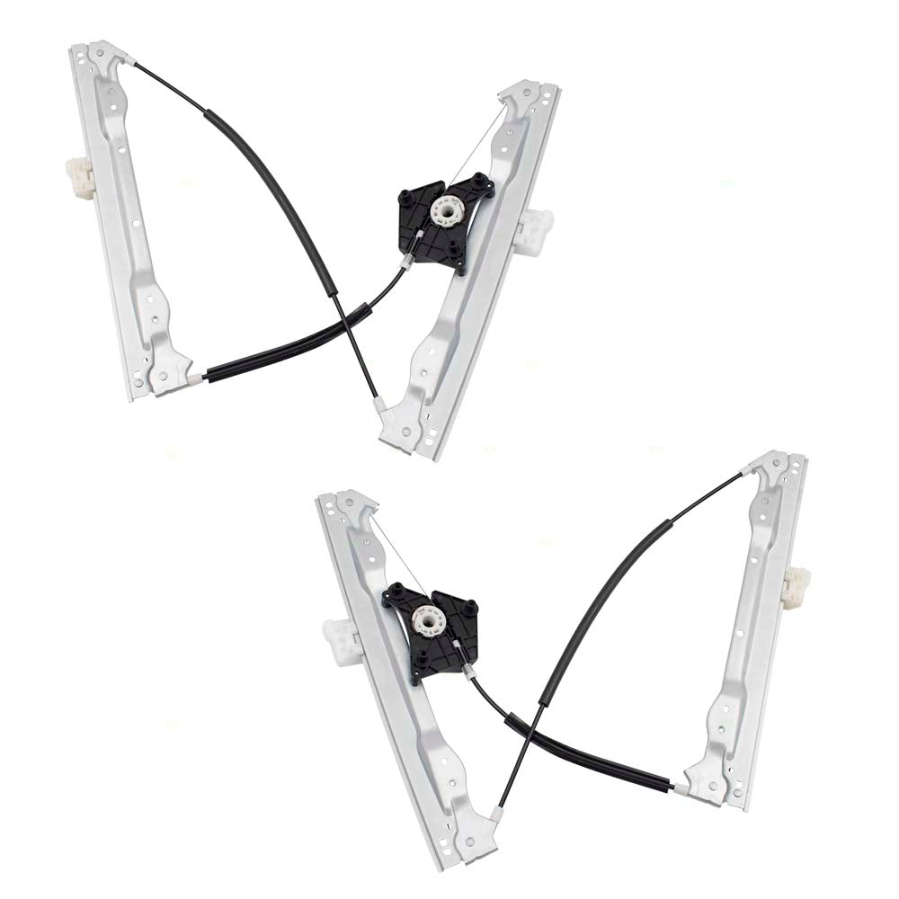 Brock Replacement Pair Set Front Power Window Lift Regulators Compatible with 2007-2010 Sebring Sedan 68020563AA 68020562AA