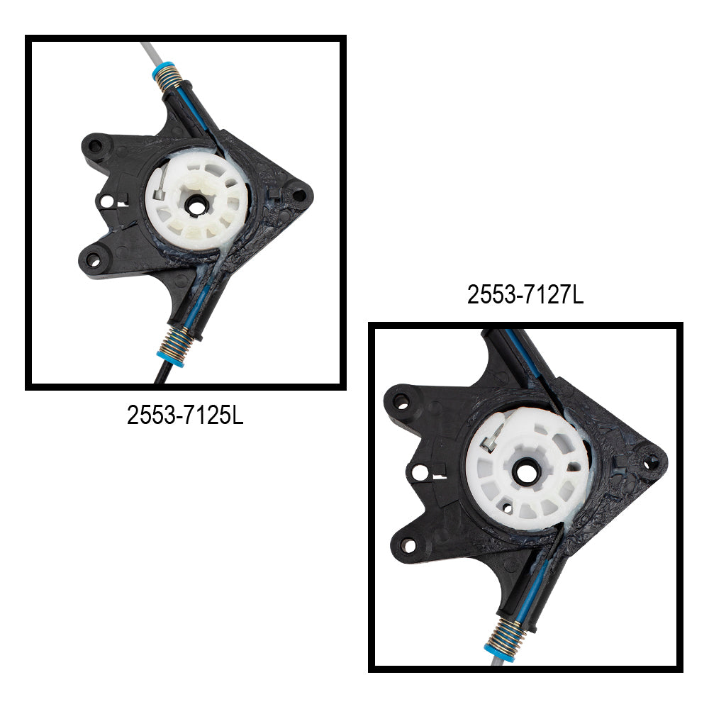 Brock Replacement 4 Pc Set Power Window Regulators Compatible with 2007-2017 Wrangler 2018 Wrangler JK & Unlimited