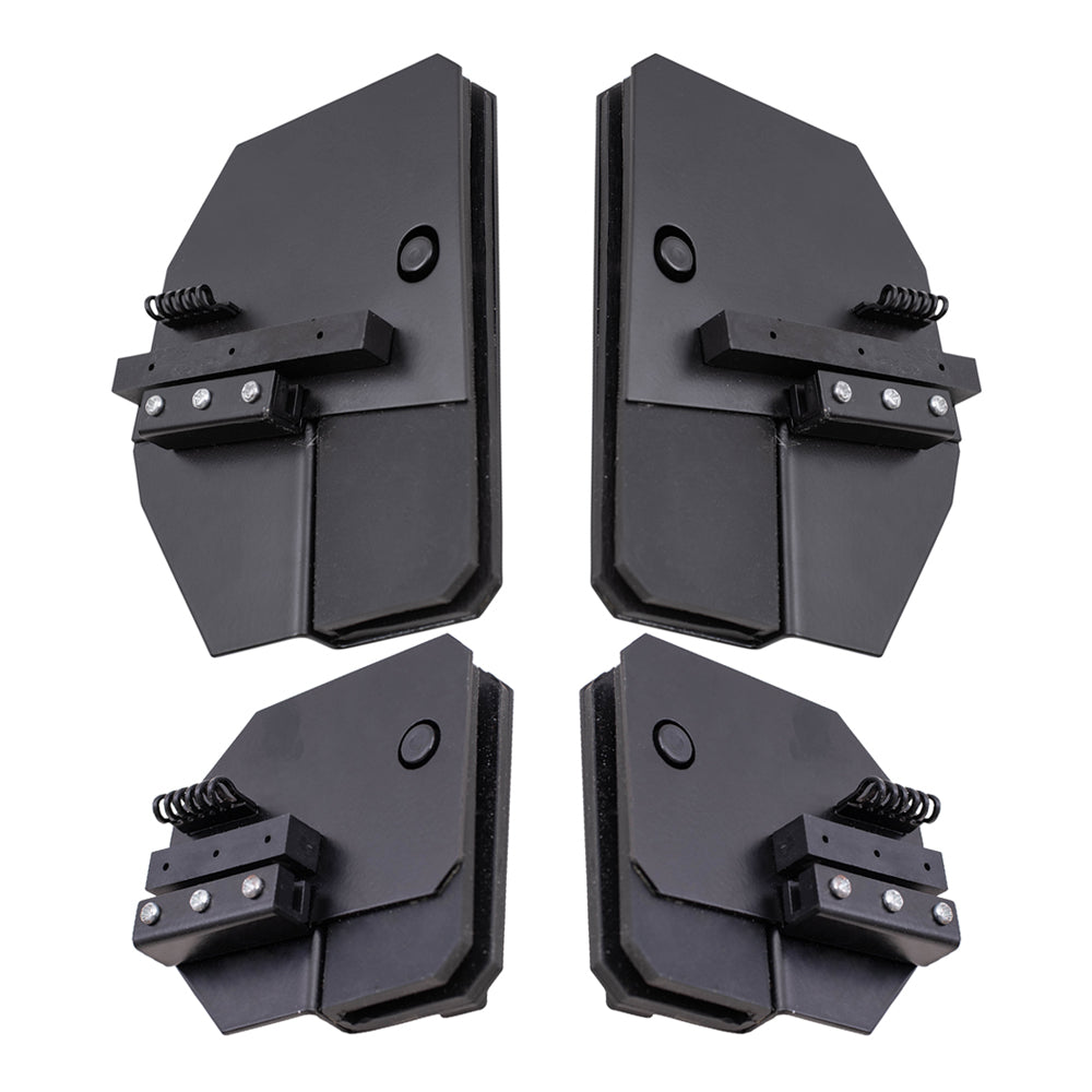 Brock Replacement 4 Pc Set Power Window Regulator Bracket Kits Compatible with 06-07 Liberty