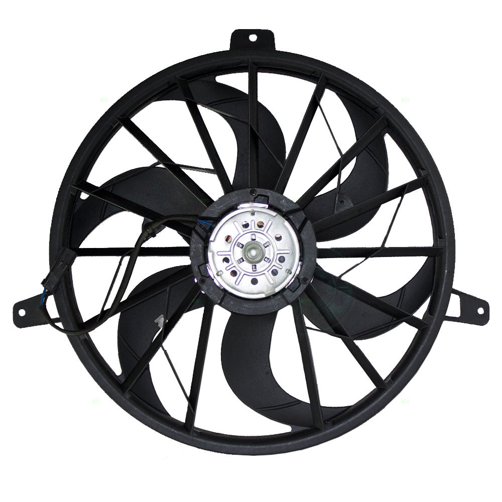 Brock Replacement Radiator Cooling Fan Blade with Motor 2 Pin Connector Compatible with Grand Cherokee Liberty 52079528AB