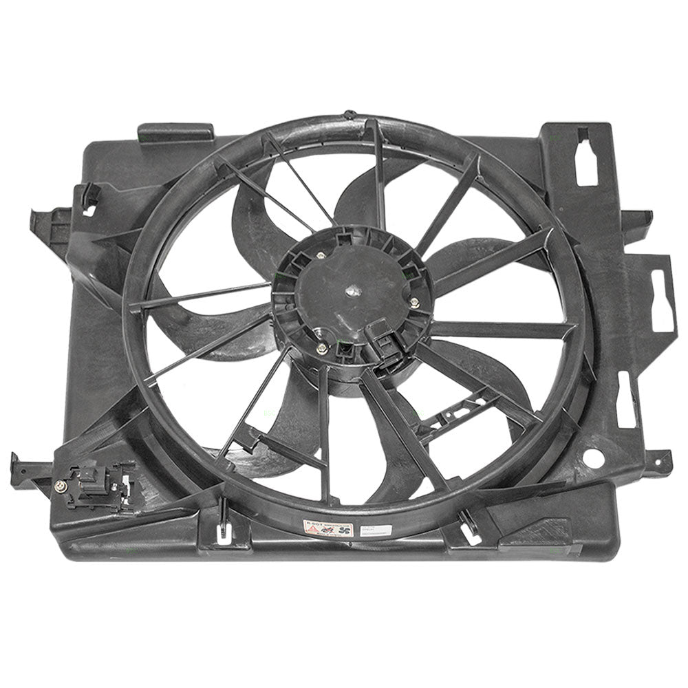 Brock Replacement Radiator Cooling Fan Motor Assembly Compatible with 2008-2015 Grand Caravan Town & Country Van 5058674AD